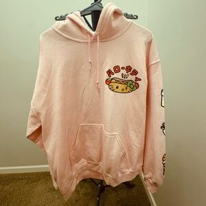 Hello Kitty Pink Japanese Fast food hoodie Size Large